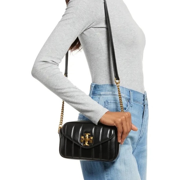 Tory Burch Black Crossbody Bag with Gold Accents - Picture 14 of 14